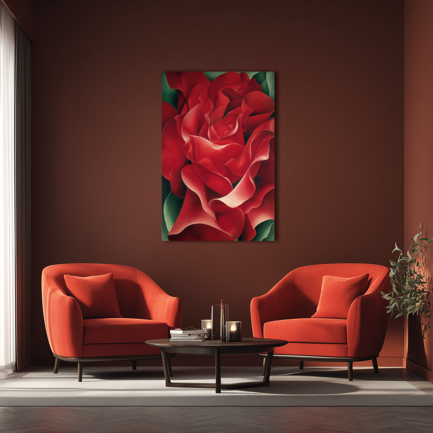 Deep Red Floral - BLZ VE05-2772